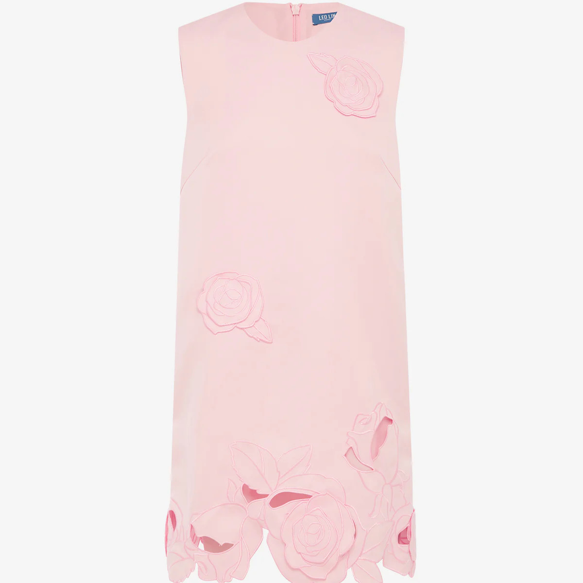 Yvonne Appliqué Mini Dress - Blush Pink | LEO LIN US