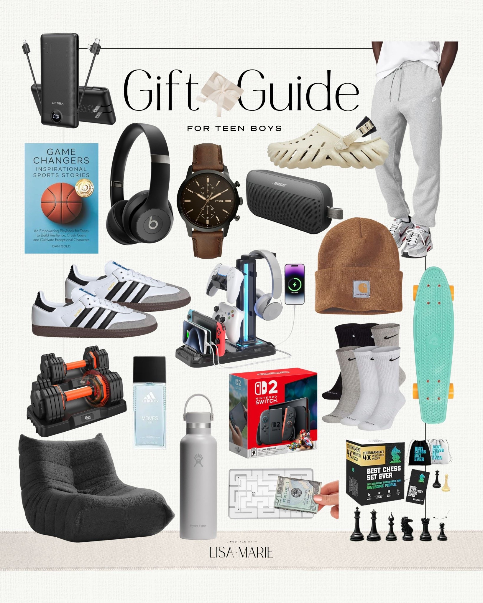 Holiday gift guide for teen boys. Christmas present ideas for sons, brothers, friends. Tech gifts. Travel essentials. Holiday gifts for him..

#LTKGiftGuide #LTKMens #LTKHoliday