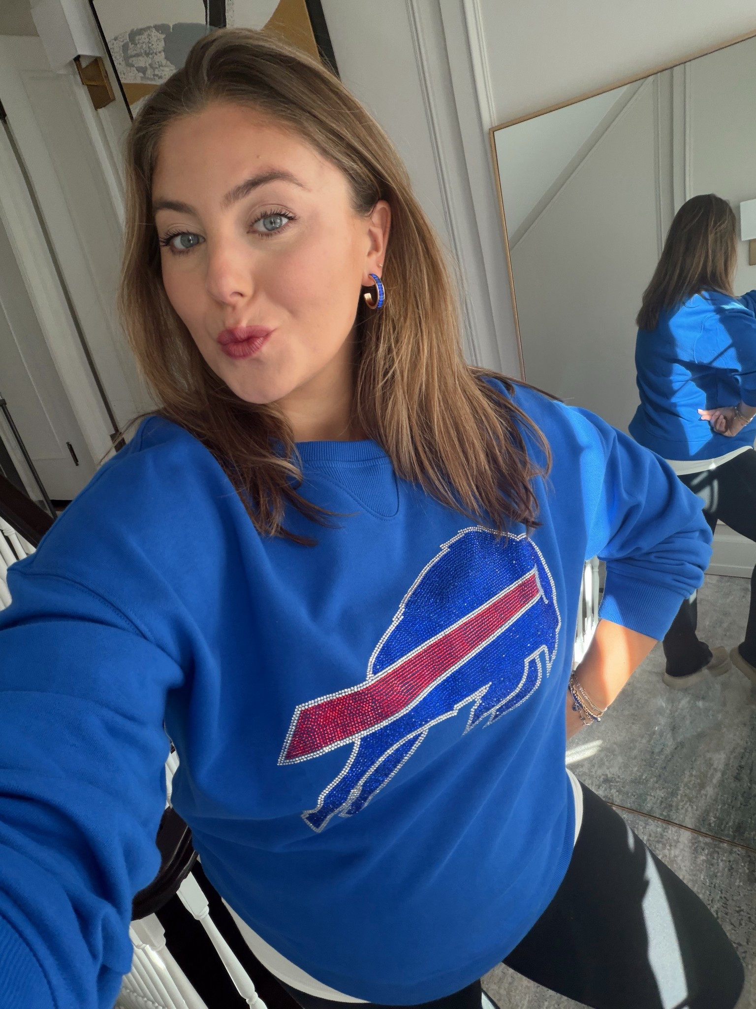 Wearing size XXL in sweater - game day outfit! 

#LTKBump #LTKSeasonal #LTKPlusSize