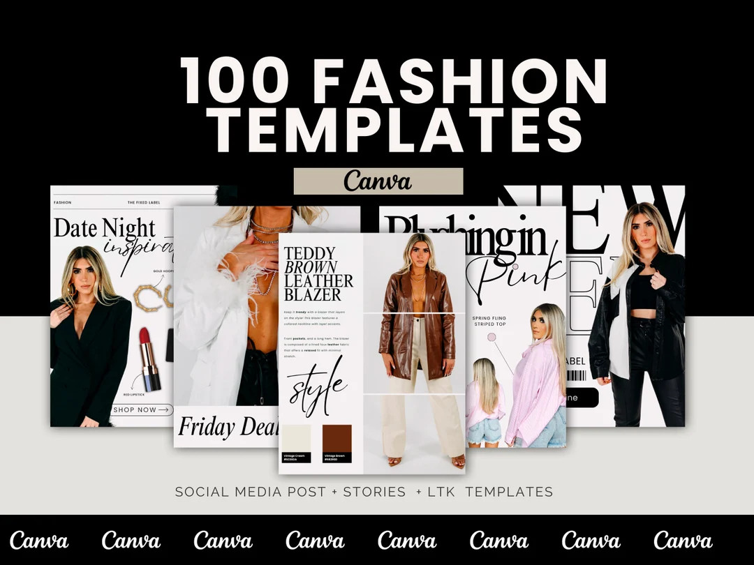 Social Media Templates Canva, Instagram Templates, LTK Template, Clothing Store Instagram Templat... | Etsy (US)