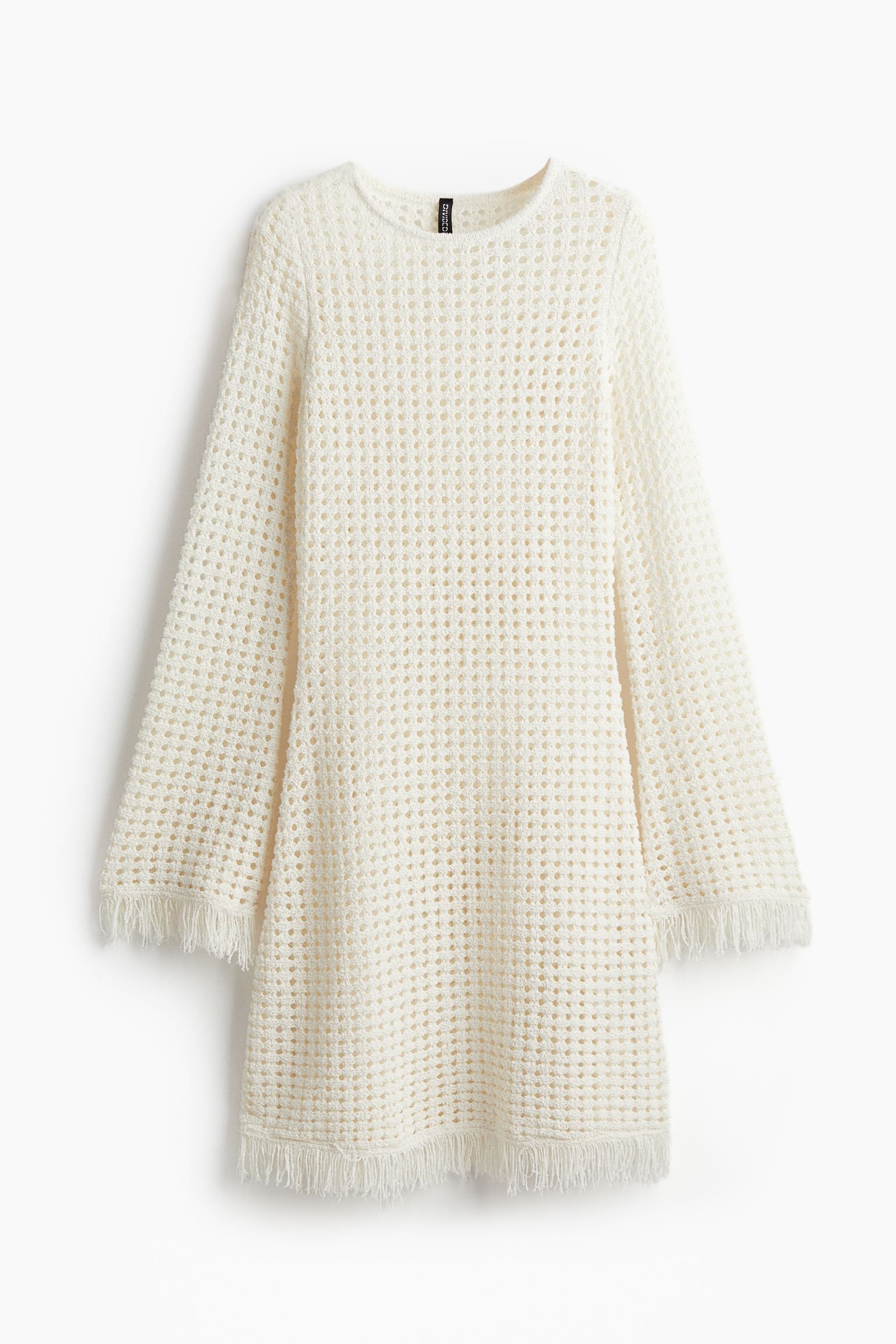 Fringe-trimmed Hole-knit Dress | H&M (US + CA)