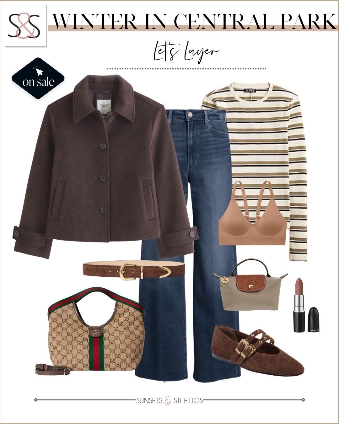 This cost is back in full stock and in MAJOR sale!


Winter outfit women, Central Park winter outfit, layered fall look, brown jacket outfit, striped long sleeve top, straight leg jeans women, ballet flats outfit, Gucci inspired bag look, neutral winter outfit, weekend city outfit women, winter walking outfit, winter travel style women

#LTKOver40 #LTKSaleAlert #LTKSeasonal