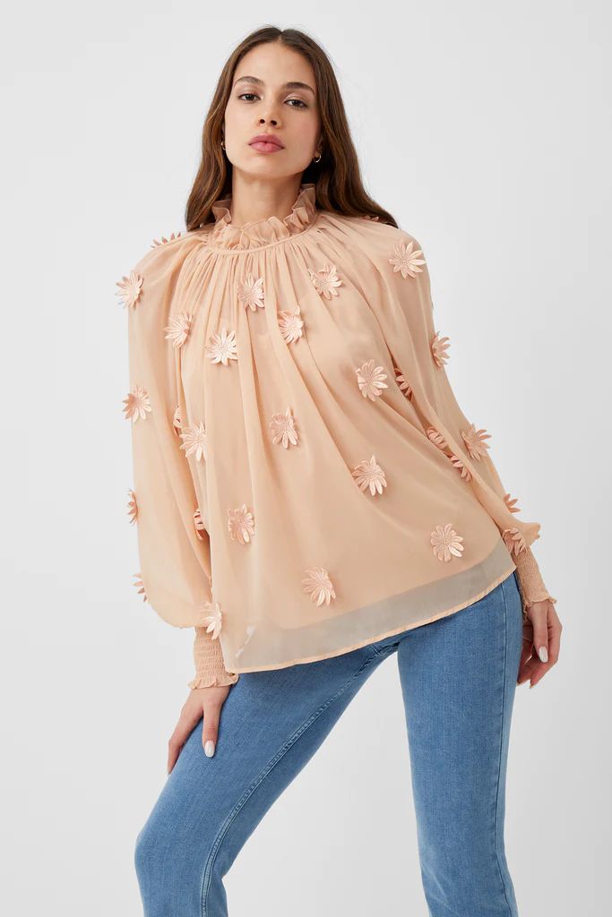 Aziza Lace Long Sleeve Top | French Connection (US)