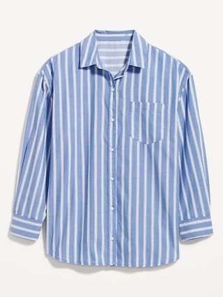 Oversized Striped Shirt for Women | Old Navy (US)