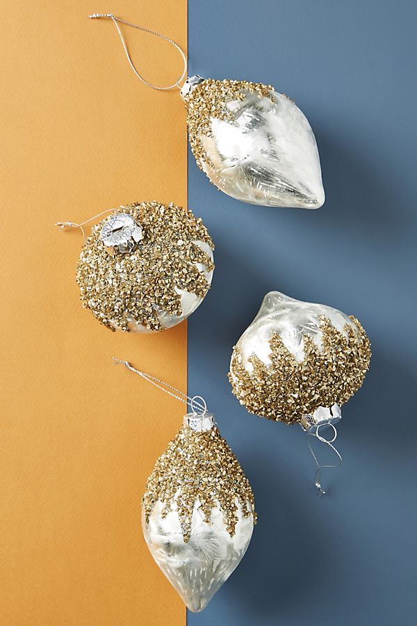 Icy Ornaments, Set of 4 | Anthropologie (US)
