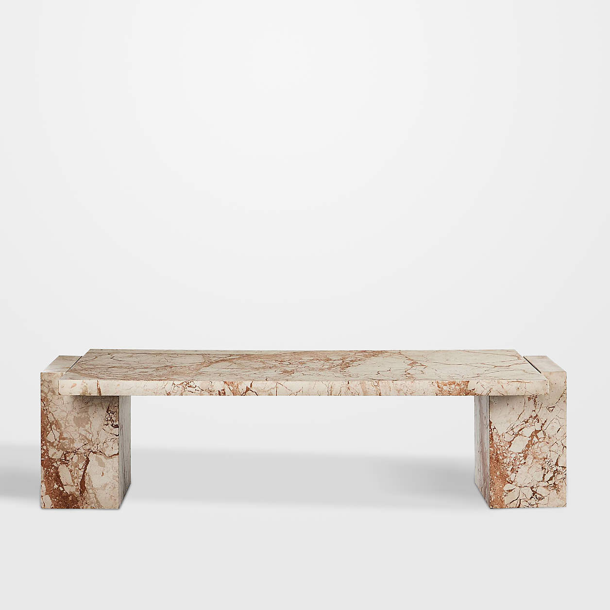 Romano Marble 61" Rectangular Coffee Table | Crate & Barrel | Crate & Barrel
