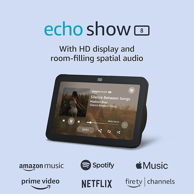 Amazon Echo Show 8 (3rd Gen, 2023 release) | With Spatial Audio, Smart Home Hub, and Alexa | Char... | Amazon (US)