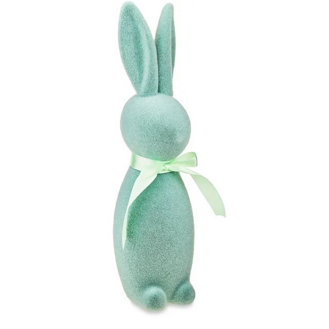 Easter Flocked Bunny Decor, Mint, 16 Inch, by Way To Celebrate | Walmart (US)
