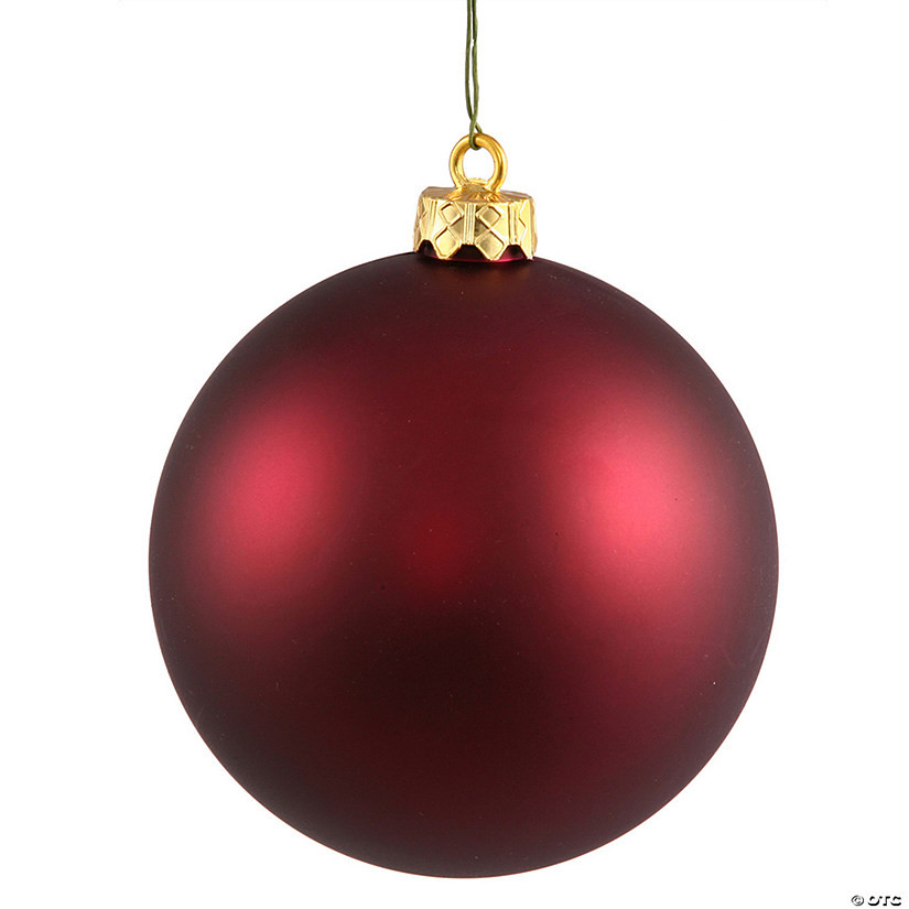Vickerman 12" Wine Matte Ball Ornament | Oriental Trading Company