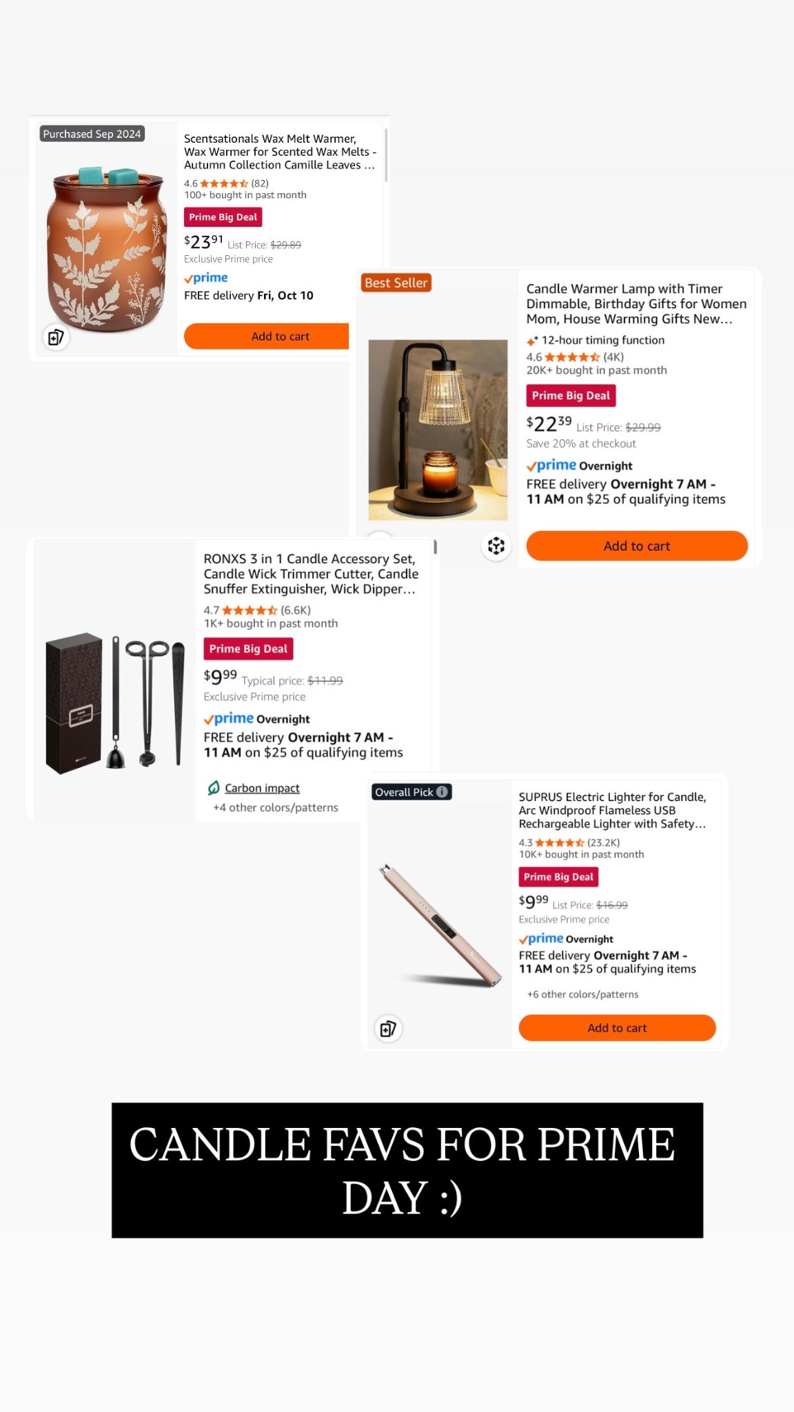 Candle favs for prime day! 

#LTKFindsUnder100 #LTKHome #LTKSeasonal