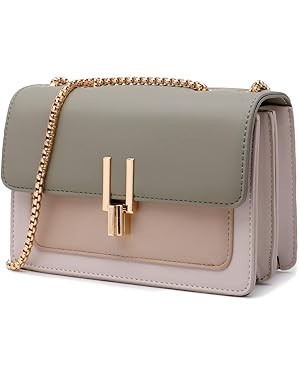 Color-Block Crossbody Bags for Women Leather Cross Body Purses Cute Designer Handbags Shoulder Ba... | Amazon (US)