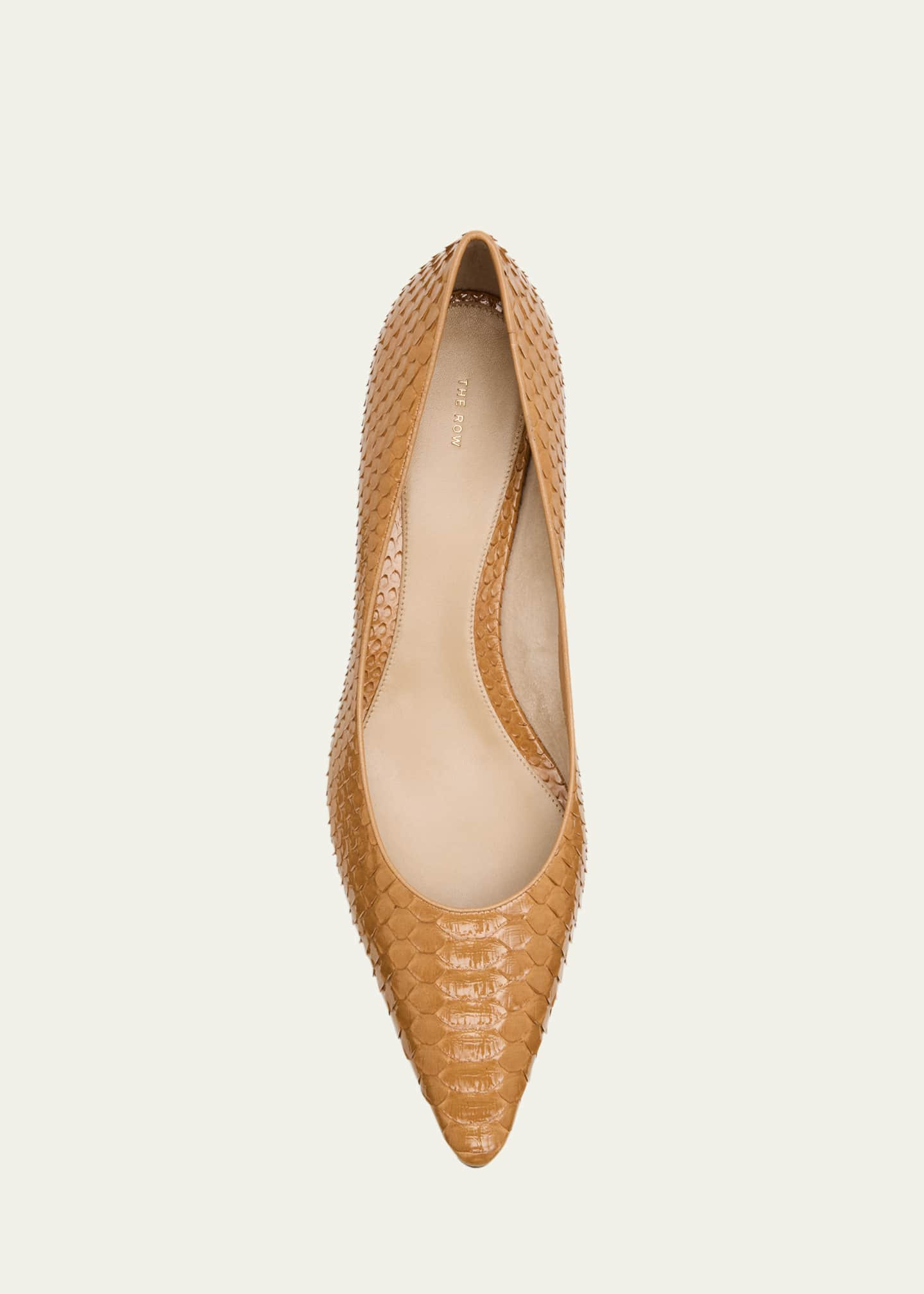 THE ROW Liisa Snake-Embossed Leather Pumps | Bergdorf Goodman