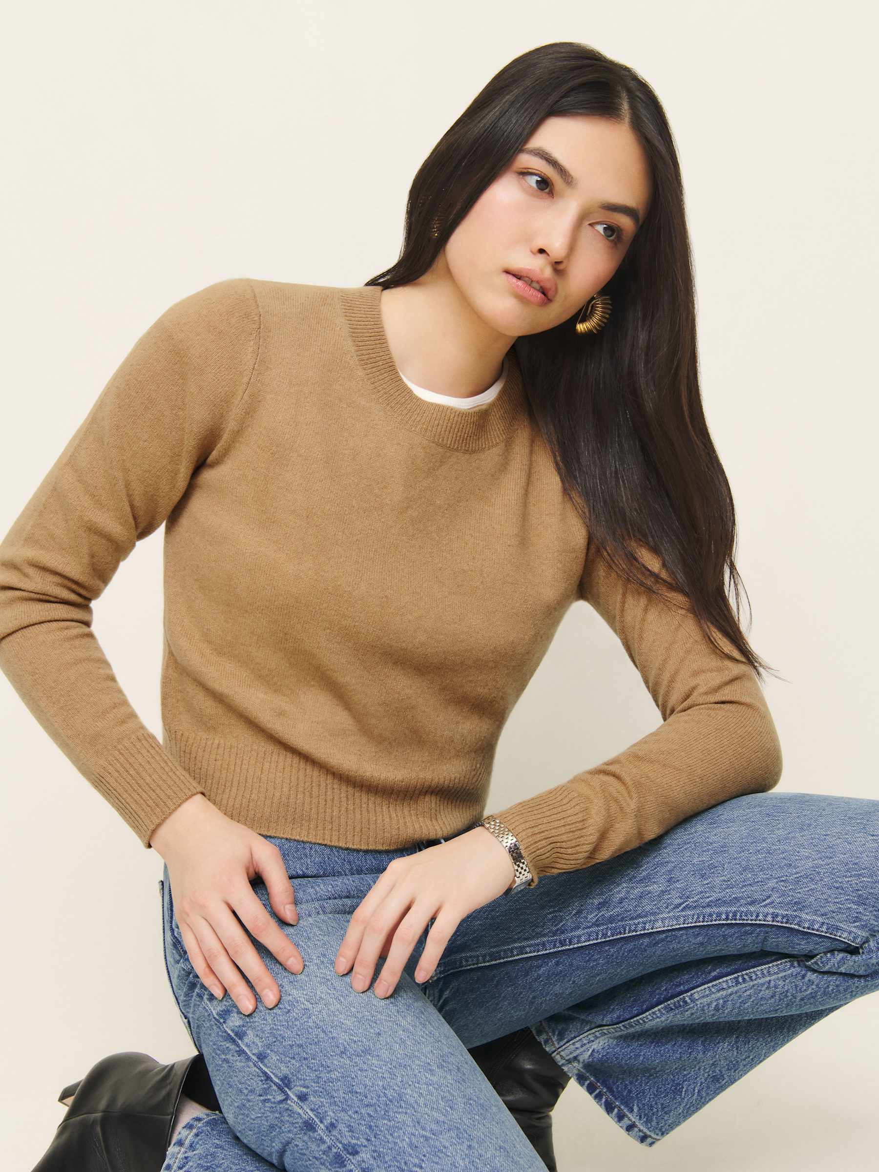 Dana Cashmere Crew Sweater | Reformation (Global)