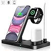 Wireless Charger, QI-EU 4 in 1 Qi-Certified 10W Fast Charger Station Compatible Apple Watch Airpo... | Amazon (US)