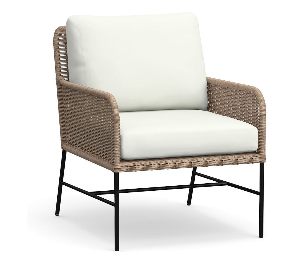 Tulum All-Weather Wicker 24.5" Patio Lounge Chair | Pottery Barn (US)