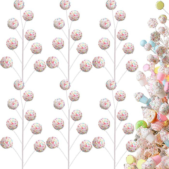 Zeyune 12 Pcs 20 Inch Pastel Candy Christmas Ornaments Candy Land Christmas Decorations Tree Pick... | Amazon (US)