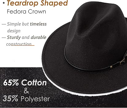 Lisianthus Women Belt Buckle Fedora Hat | Amazon (US)