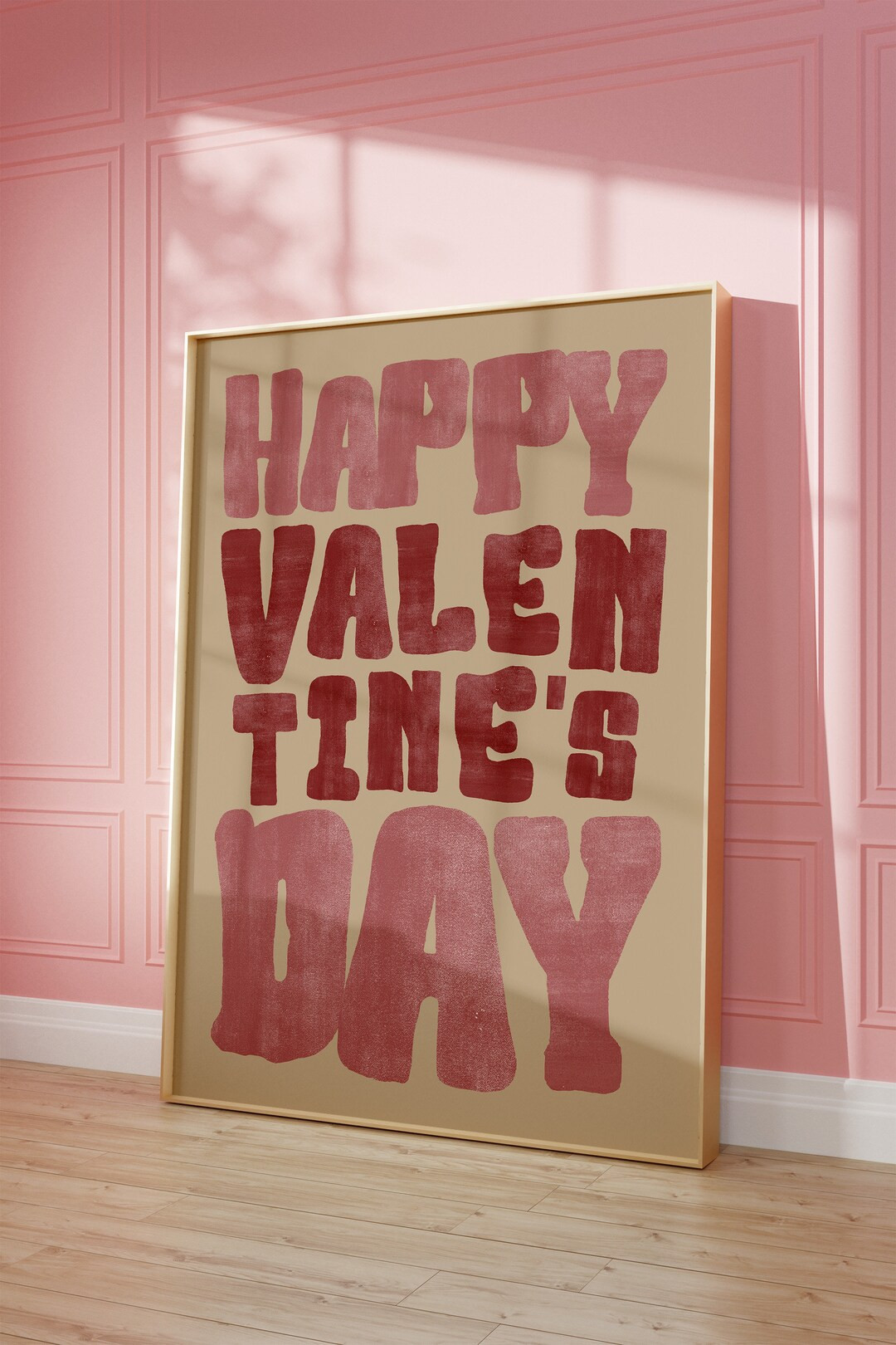 Valentines Day Print Retro Valentine Decor Romantic Wall Art Happy Valentines Day Poster Holiday ... | Etsy (US)