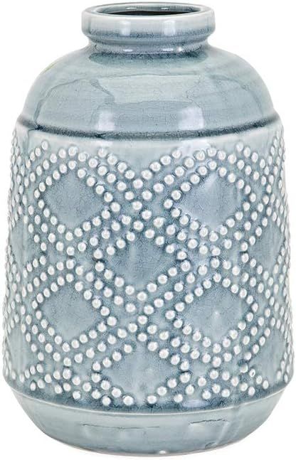 Imax 32137 Felix Ceramic Medium Vase, Blue | Amazon (US)