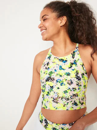 Light Support PowerSoft Longline Sports Bra for Women | Old Navy (US)