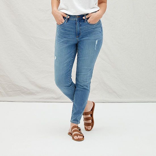 a.n.a Womens High Rise Ripped Skinny Ankle Jean | JCPenney