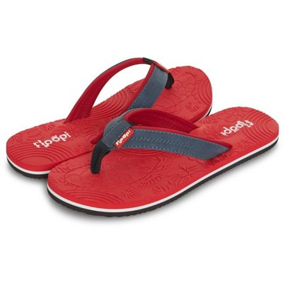 Womens Floral Textured Flip Flop Sandal , Red - 11 | Target