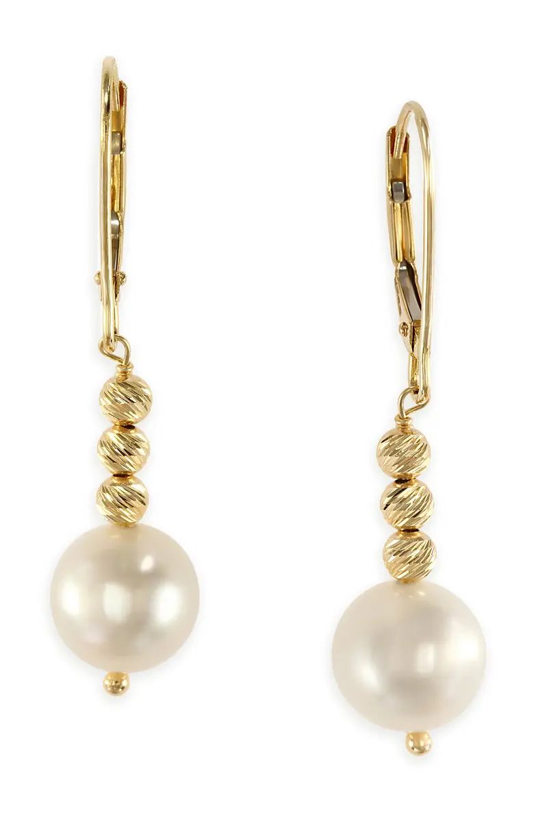 EFFY 14K Yellow Gold Freshwater Pearl Drop Earrings | Nordstromrack | Nordstrom Rack
