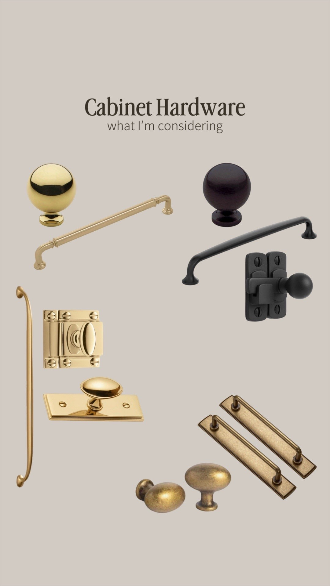 Cabinet hardware I’m considering for the basement kitchen! Which one’s your favorite?! 

Cabinet knob, cabinet, pole, appliance, pool, Wayfair, rejuvenation, unlocked, brass, black, brass, kitchen, bathroom, knob, pool

#LTKHome #LTKSaleAlert