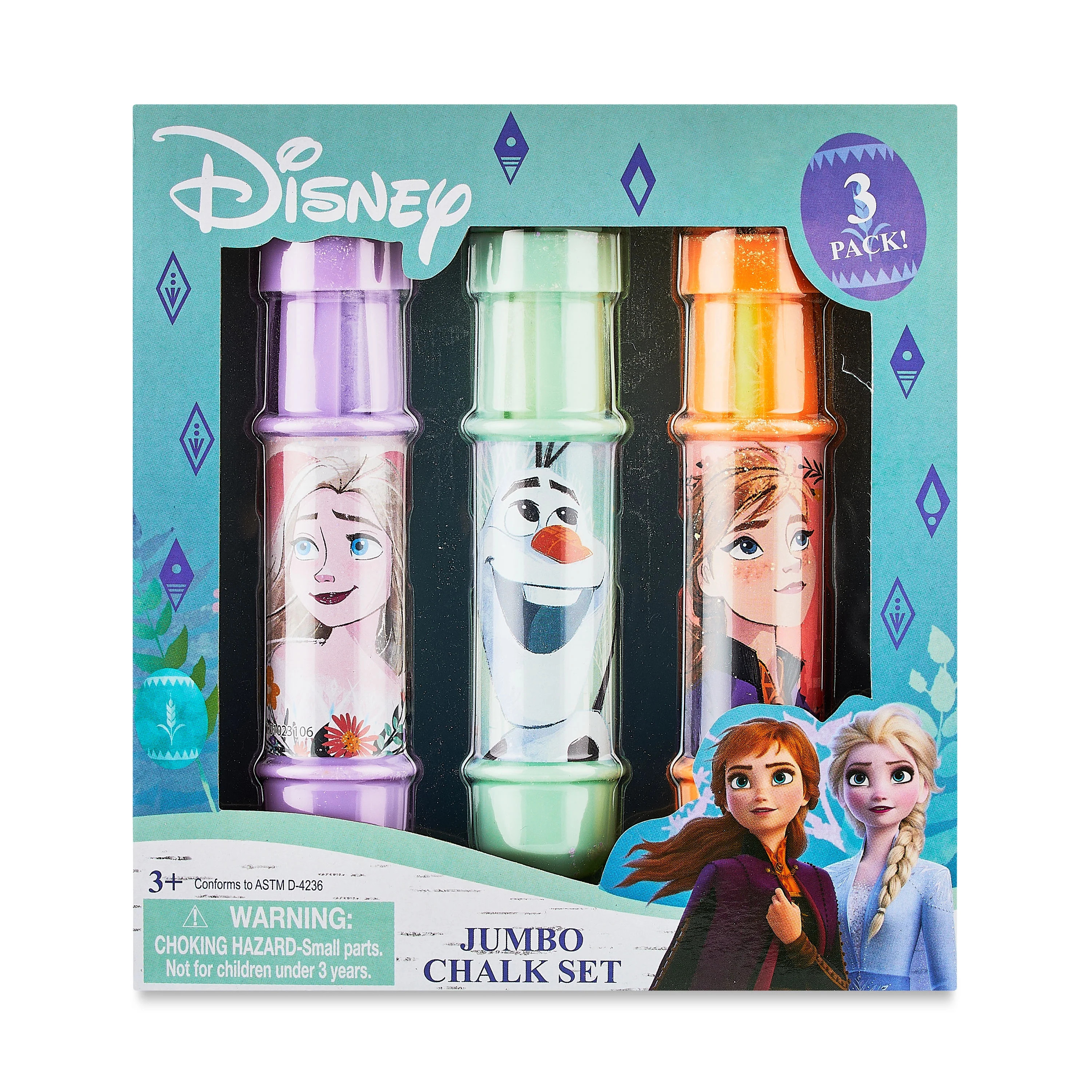 Disney Frozen Sidewalk Chalk 3 Pack, Multicolor, What Kids Want | Walmart (US)