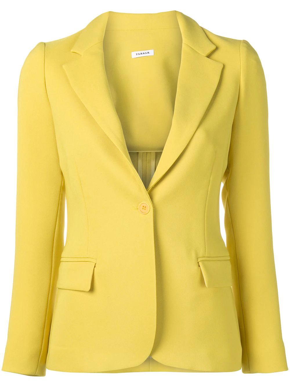 P.A.R.O.S.H. Poloxy fitted blazer - Yellow | FarFetch Global