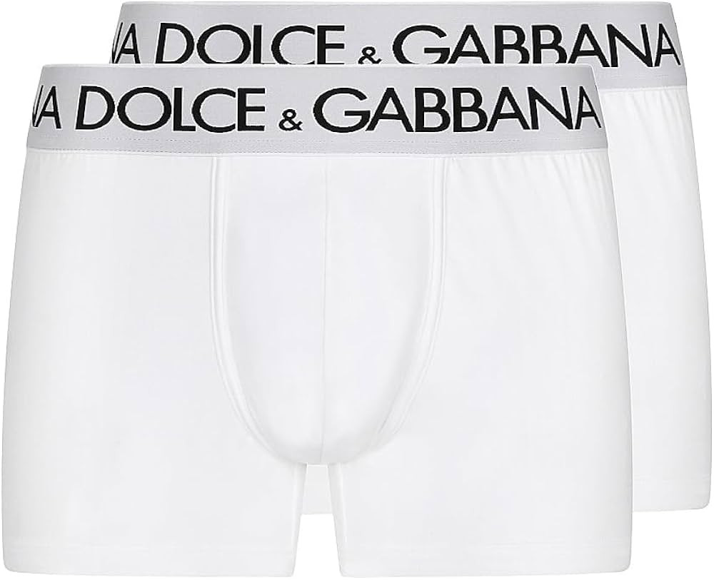 Amazon.com: Dolce&Gabbana, Regular Boxer 2-Pack, 5 (Medium), Optical White : Amazon Luxury | Amazon (US)