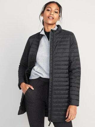 Water-Resistant Quilted Zip-Front Tunic Jacket for Women | Old Navy (US)