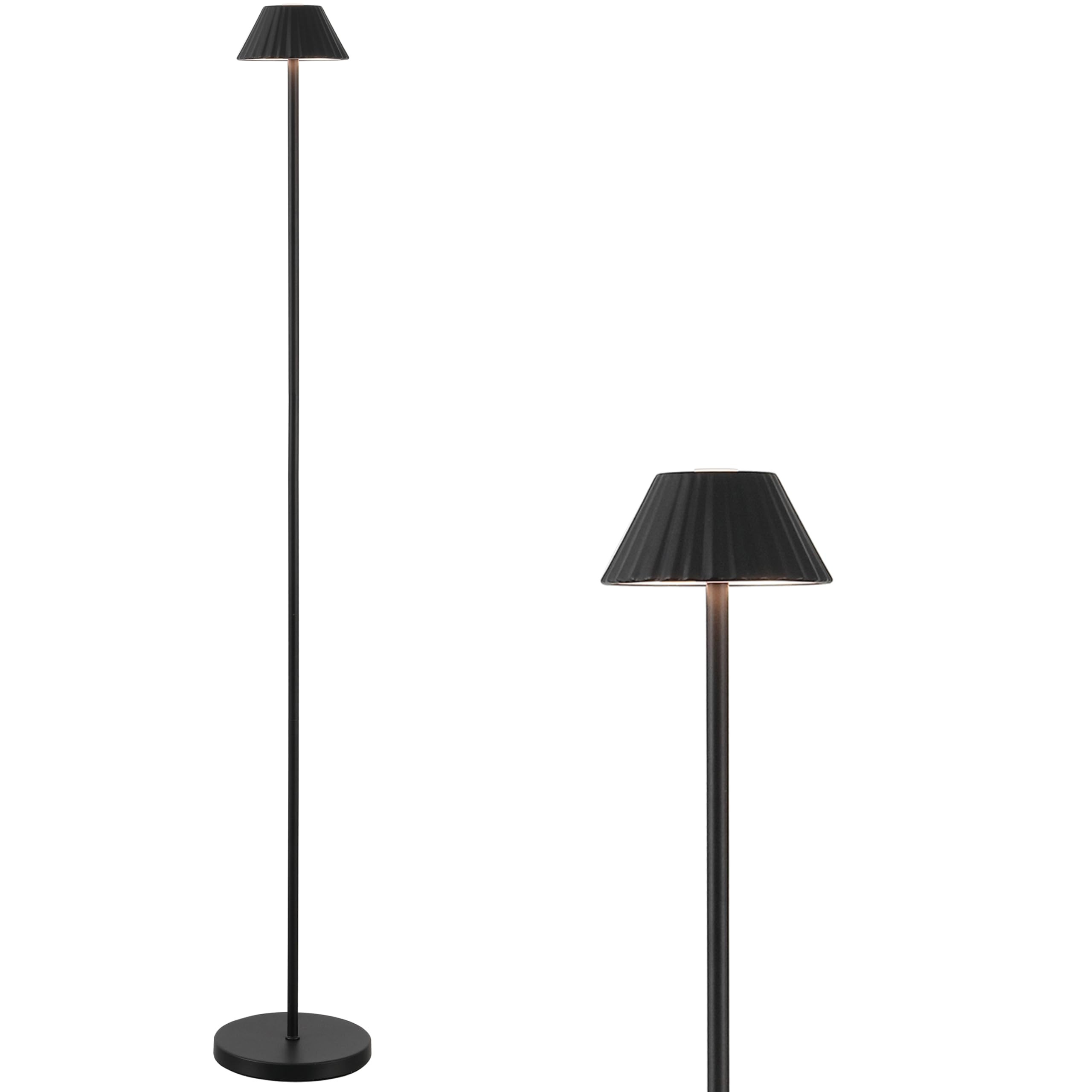 JONATHAN Y 44" Black Modern Rechargeable Cordless LED Floor Lamp for Patio, Dimmable Minimalist I... | Amazon (US)