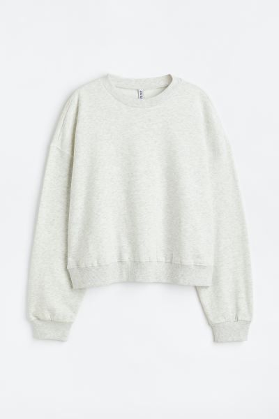Sweatshirt - Light beige melange - Ladies | H&M US | H&M (US + CA)