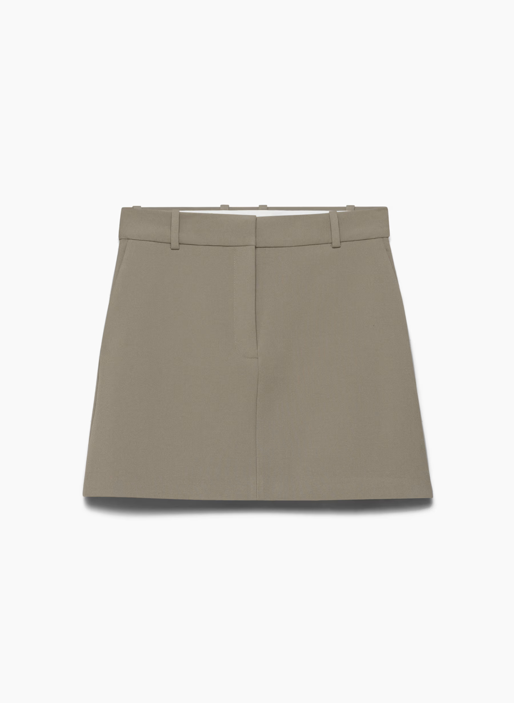 Aritzia Babaton Women's Chisel Skirt in Nomad Taupe | 2 | Aritzia