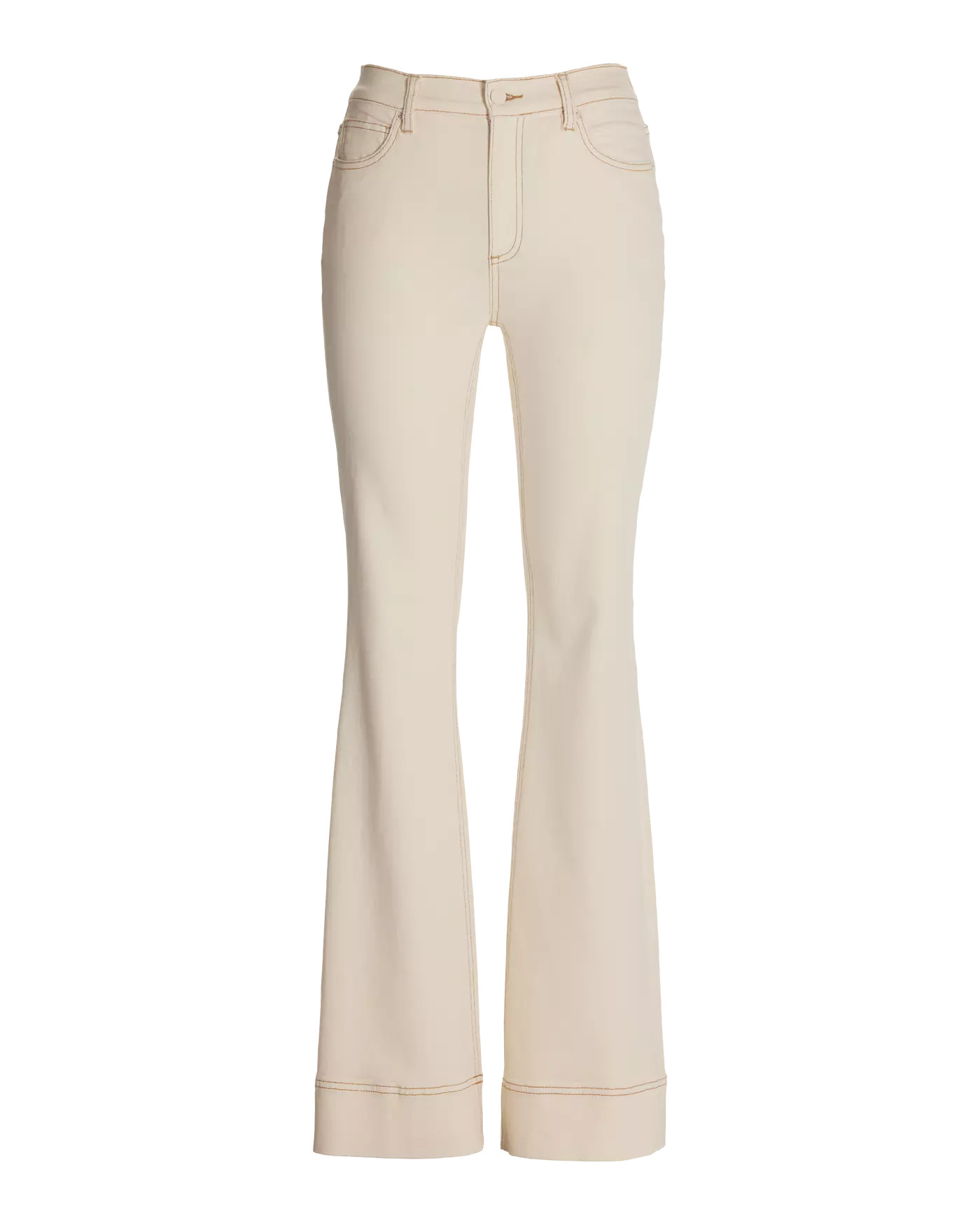 Monterey High Rise Wide Hem Bootcut Jean - Ecru | Boston Proper | Boston Proper