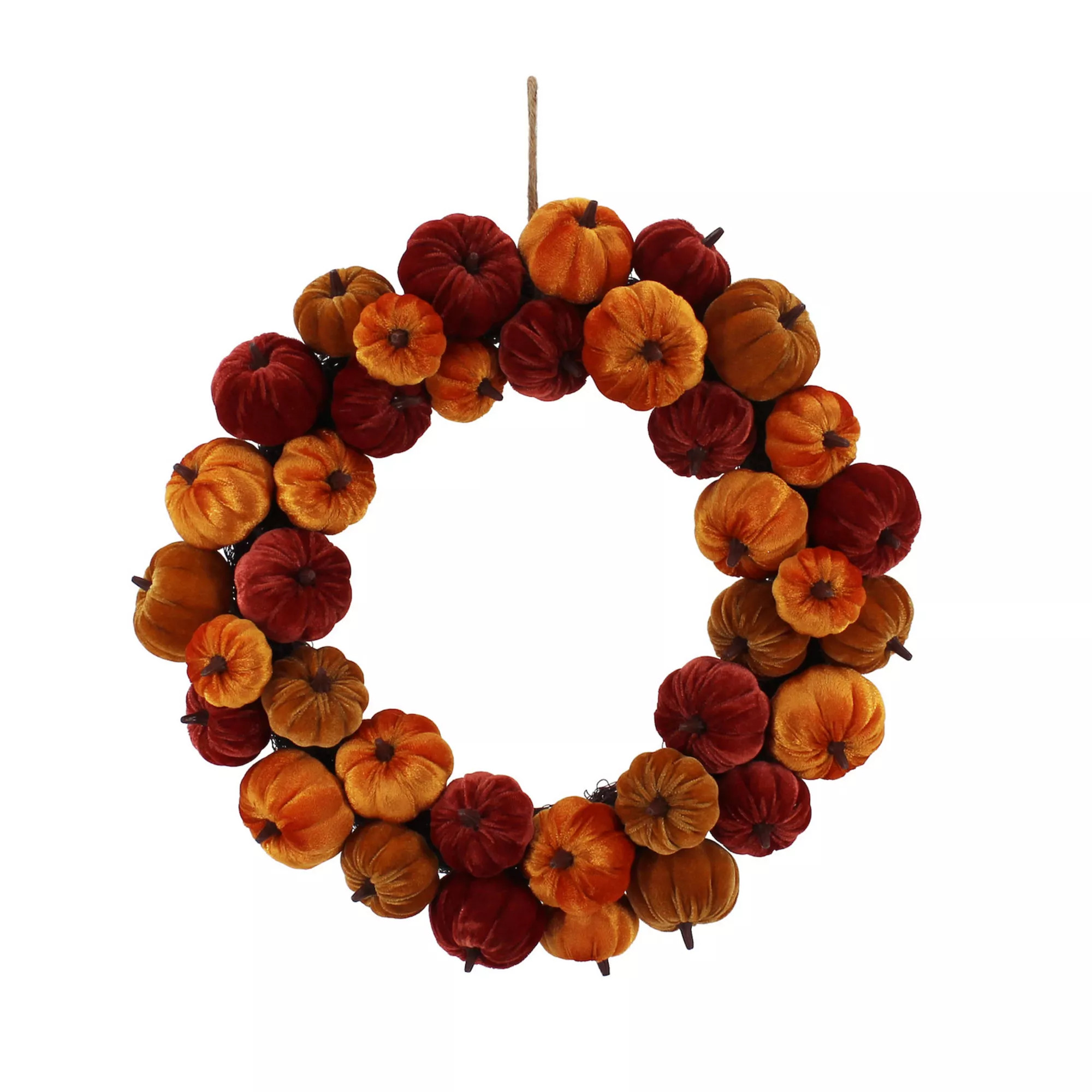 Celebrate Together™ Fall Velvet Artificial Pumpkin Wreath | Kohl's