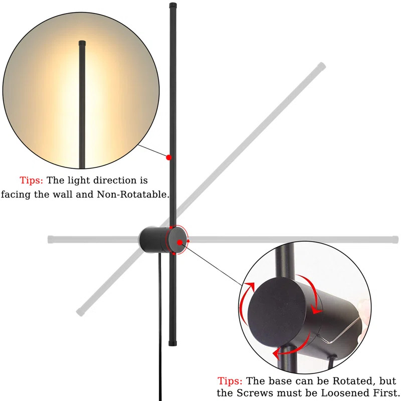 Aramingo Aluminum LED Plug-in Armed Sconce | Wayfair North America