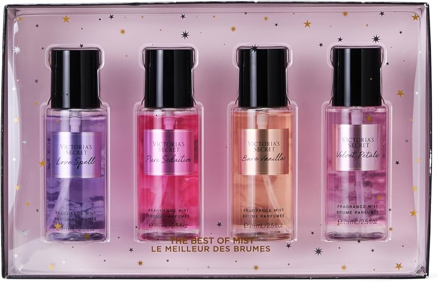 Victoria's Secret Fragrance Mist Collection 4 Piece Mini Mist Gift Set, Assorted Scents, Gift Set... | Amazon (US)