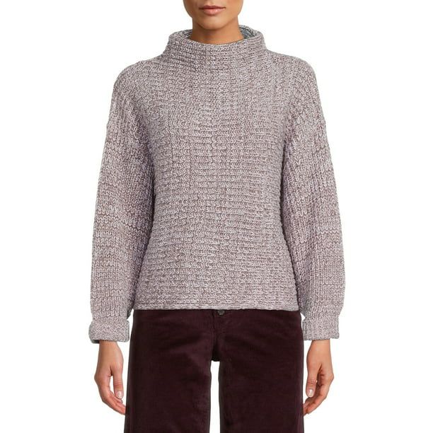 Time and Tru Women's Horizontal Shaker Sweater - Walmart.com | Walmart (US)