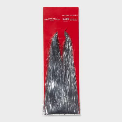 1000ct Tinsel  Icicle Christmas Tree Ornament Silver - Wondershop™ | Target