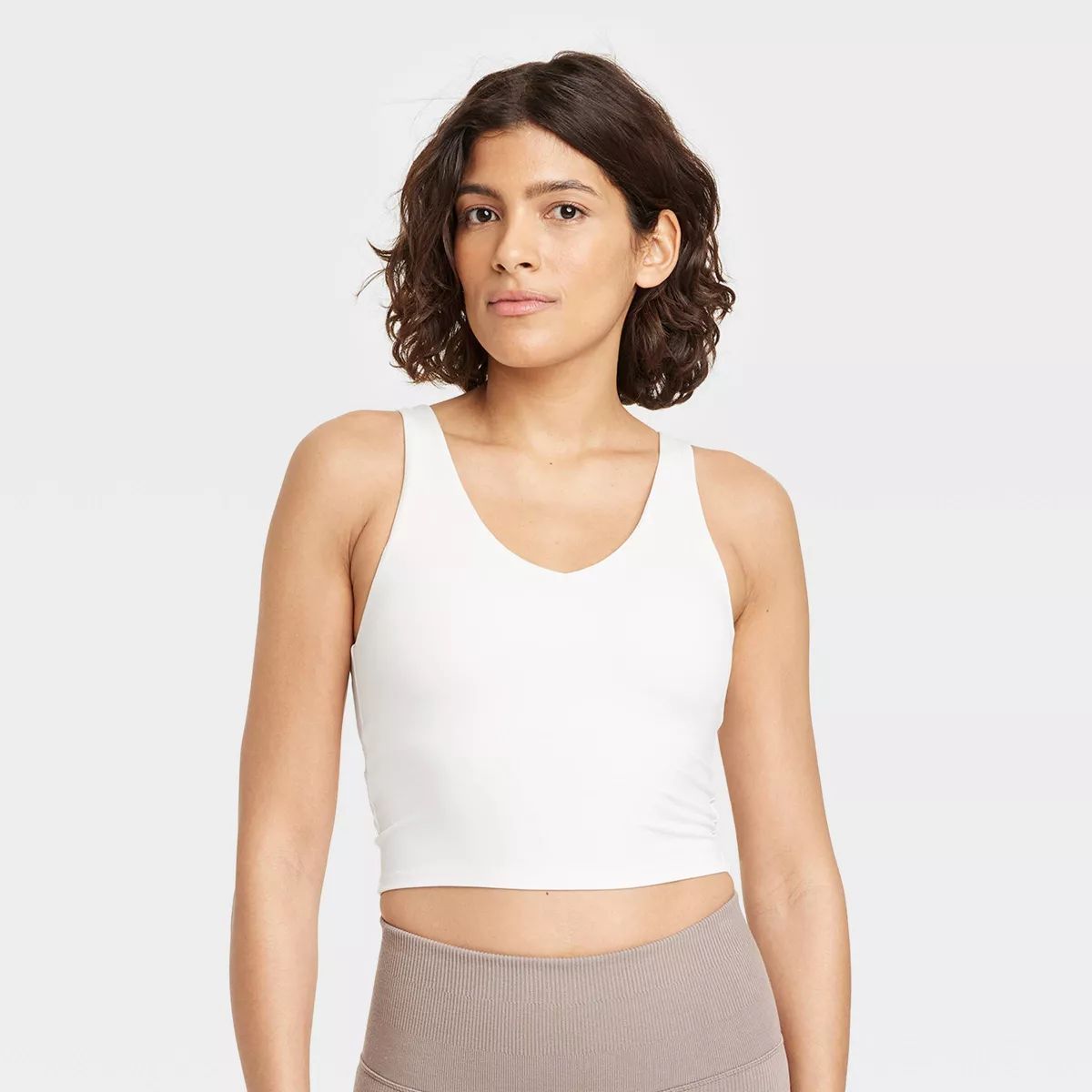 Women's Flex Light Support V-Neck Crop Sports Bra - All In Motion™ | Target