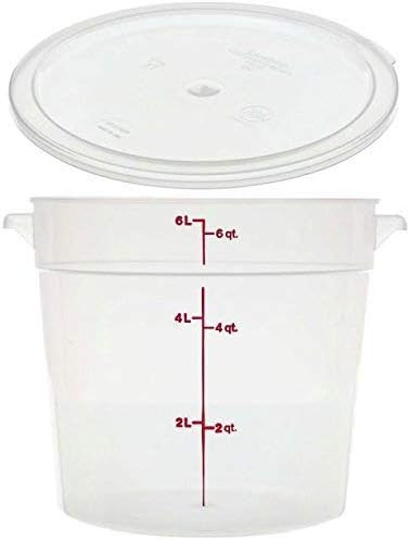 CAMBRO RFS6PP190 Camwear 6-Quart Round Food Storage Container with Lid | Amazon (US)