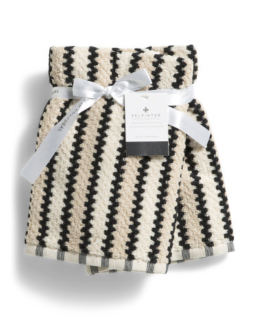Made In Portugal Set Of 2 Striped Hand Towels | TJ Maxx