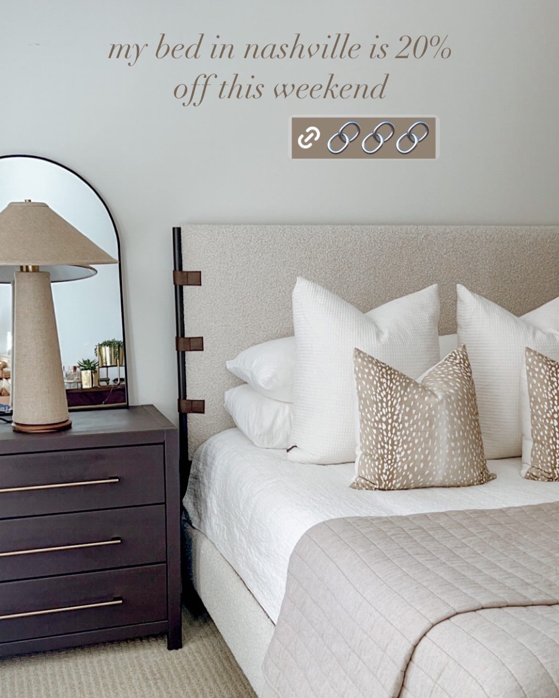 Memorial Day sale alert - the bed from my master bedroom is on sale right now! 

Cream bed 
Upholstered bed 
Neutral bed 

#LTKhome #LTKFind #LTKsalealert