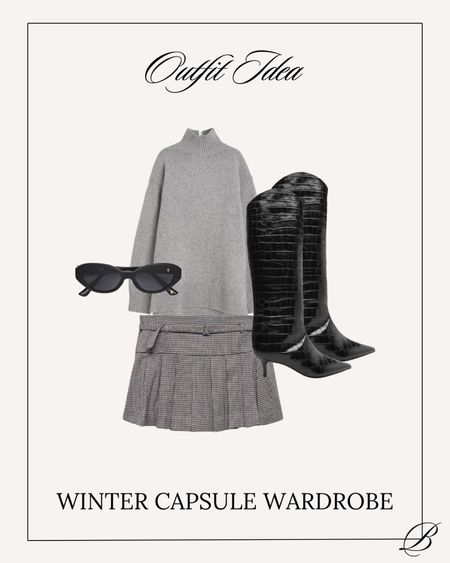 outfit idea, winter outfit, plaid skirt style 

#LTKSeasonal #LTKfindsunder100 #LTKshoecrush