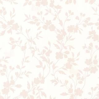 Layla Rose Floral Trail Silhouette Vinyl Peelable Roll (Covers 56.4 sq. ft.) | The Home Depot