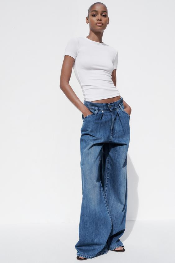 SHORT SLEEVE VISCOSE T-SHIRT | Zara US