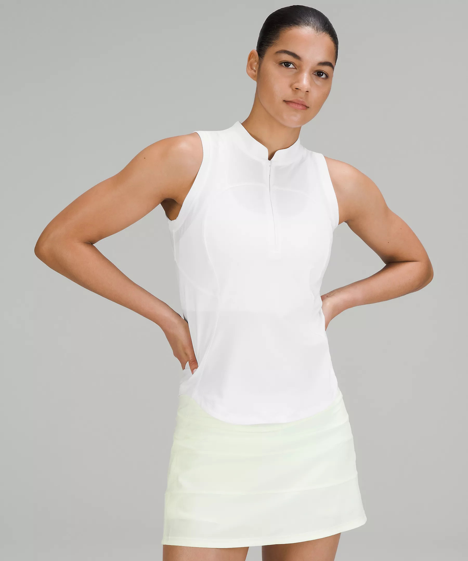 Front-Zip Mock-Neck Tennis Tank Top | Lululemon (US)