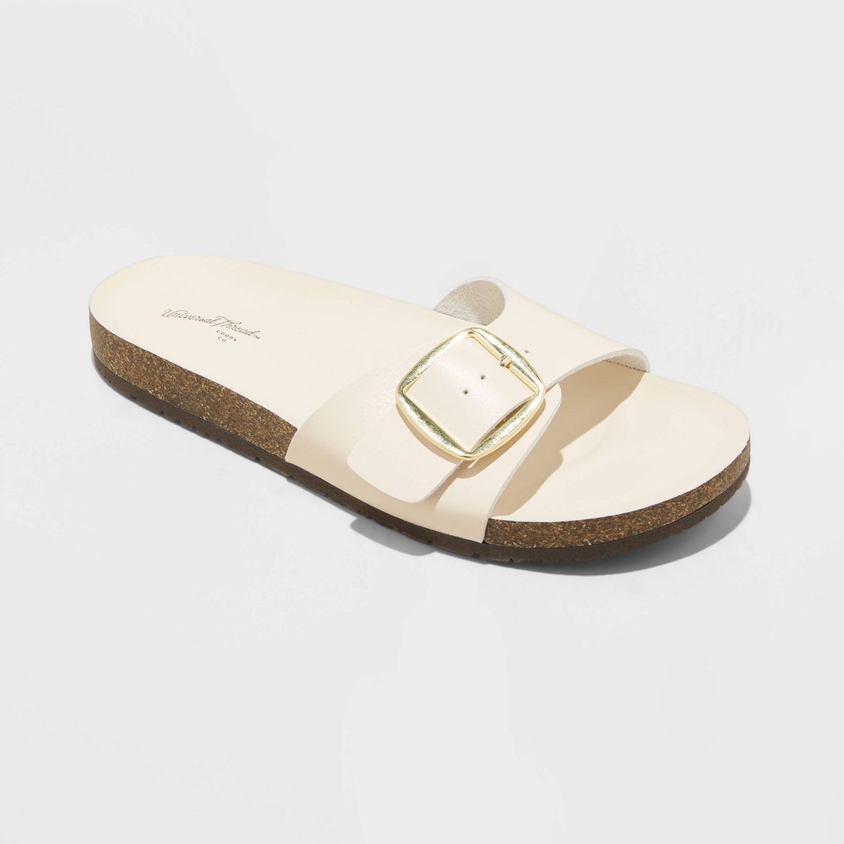 Women's Cameron Single Band Footbed Sandals - Universal Thread™ Cream 6 | Target